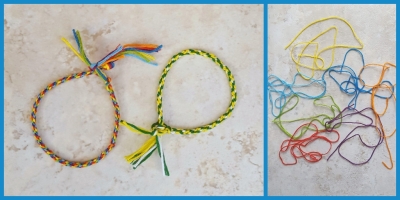 Craft embroidery floss used to make beaded friendship bracelets