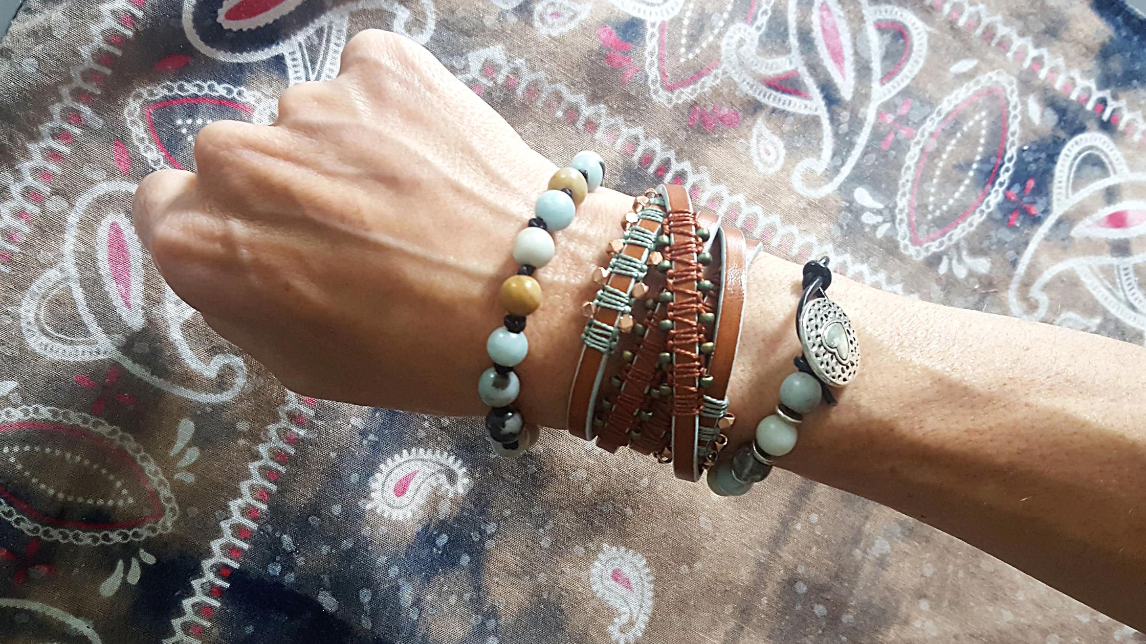 gifts for women jewelry bracelet stack Silver Stack:  Beaded bracelets set of 3 bracelets bracelet